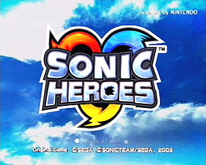 Sonic Heroes Title Screen
