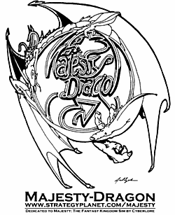 Majesty-Dragon Black and White T-Shirt Graphics