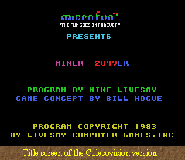Colecovision Title Page