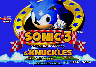 Sonic 3  and Knuckles Title Screen